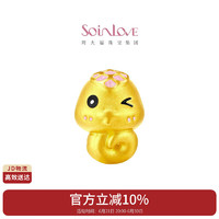 CHOW TAI FOOK 周大福 SOINLOVE萌寵小金龍小金蛇黃金轉(zhuǎn)運(yùn)珠配手繩 VR1379