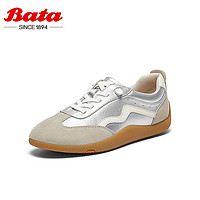 Bata 拔佳 女子羊皮德訓鞋 ALI24CM4 銀灰