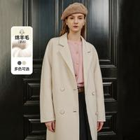 TEENIE WEENIE 毛呢大衣女年秋冬中長款保暖毛呢外套女