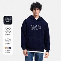 Gap 蓋璞 男士仿羊羔絨連帽衛(wèi)衣 658849