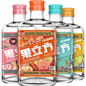 江小白  果立方  水果風(fēng)味果汁酒 15-23度 168ml*4瓶 果汁酒