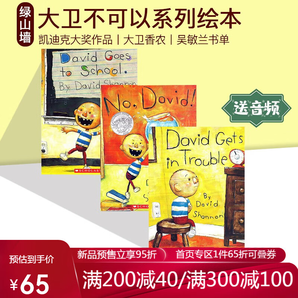 No David大衛(wèi)不可以系列英文原版繪本 3冊合售 david Shanno 大衛(wèi)香農(nóng) 吳敏蘭書單 David Goes to School\/David Gets in Trouble