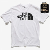 THE NORTH FACE 北面 Half Dome logo印花休閑寬松圓領(lǐng)運動T恤NF0A812M-LA9 白 XL