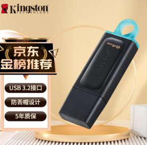 Kingston 金士頓 DataTraveler系列 DTX USB 3.2 U盤 黑色 64GB USB-A