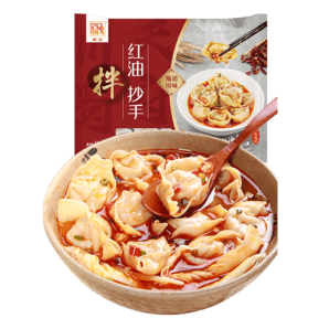 融廚紅油抄手餛飩云吞540g(32個(gè) 早餐 半成品 面點(diǎn)速食 內(nèi)附料包)