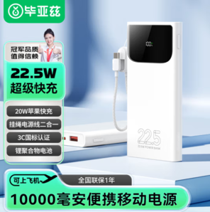 Biaze 畢亞茲 充電寶10000毫安22.5W快充 移動(dòng)電源