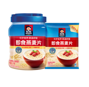 PLUS會(huì)員！QUAKER 桂格 即食燕麥1000g罐+1000 g袋（共4斤）