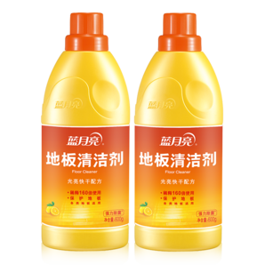 藍(lán)月亮【社群主推】藍(lán)月亮 地板清潔劑凈瓶裝 瓷磚木地板清潔劑 去污劑 600g 1瓶 *2