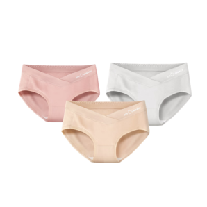 佳韻寶（Joyourbaby）孕婦低腰內(nèi)褲孕早中晚期純棉內(nèi)衣孕產(chǎn)婦通用內(nèi)褲升級(jí)真橙抑菌防螨 3條裝（柔櫻粉/經(jīng)典膚/慕巖灰） 165/95（L）