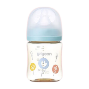 貝親（Pigeon）奶瓶ppsu寬口徑防脹氣0-6個月以上防摔嬰兒母乳質(zhì)感奶瓶 wn3彩繪花 160ml