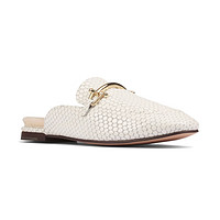 Clarks 其樂(lè) 女士Pure 2 MULE羊毛內(nèi)里保暖包頭拖鞋馬銜扣一腳蹬單鞋涼拖