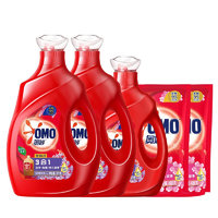 OMO 奧妙 全自動(dòng)含金紡薰衣草護(hù)衣洗衣液 3kg*2瓶+2kg+480g*2 薰衣草香 櫻花味