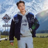 FILA 斐樂 男子時尚保暖舒適寬松V領(lǐng)針織外套