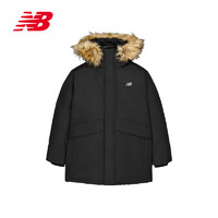 new balance 24新款羽絨服男女同款秋冬鴨絨連帽毛領中長款外套