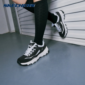 SKECHERS 斯凱奇 D'LITES系列 I-Conik 女子休閑運(yùn)動(dòng)鞋 88888250-BKW