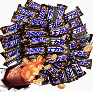 百億補(bǔ)貼！SNICKERS 士力架 花生夾心巧克力 320g 散裝