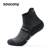 saucony 索康尼 夏季新款短筒襪男運(yùn)動(dòng)短襪黑色女中襪吸汗防臭襪子