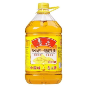 魯花壓榨一級花生油5L炒菜健康食用油天然無添加高溫烹飪油