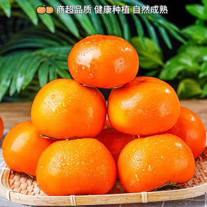 鮮寶道脆柿子時令新鮮水果正宗硬黃心甜柿子整箱 5斤大柿子凈重4.5斤單果130g