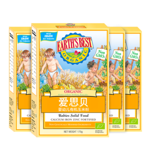 EARTH'S BEST 愛思貝 有機玉米大米粉175g*4盒