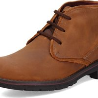 Clarks 其樂(lè) 男士 Morris Peak 防水高幫靴 深褐色（Dark Tan Leather） 7.5