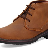 Clarks 其樂 男士 Morris Peak 防水高幫靴 深褐色（Dark Tan Leather） 7.5