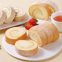 鮮京采 瑞士卷50g*8塊 動(dòng)物奶油蛋糕夾心卷面包零食