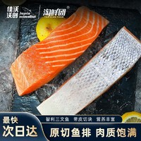 淘鮮團 智利三文魚400g冷凍切塊帶皮魚柳魚排  源頭直發(fā)