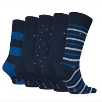 TOMMY HILFIGER 男士商務襪子禮品盒 5雙