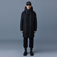 Mackage HARLEM男士工裝時(shí)尚長(zhǎng)袖連帽中長(zhǎng)輕羽絨服