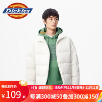 Dickies 帝客 羽絨服 男女立領(lǐng)時尚百搭拉鏈保暖羽絨服外套10917 奶油色 XXL 充絨量:202g