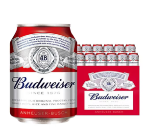 4日20點(diǎn)20分月黑風(fēng)高！Budweiser 百威 淡色拉格啤酒 255ml*12聽(tīng) mini罐