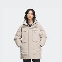 adidas 阿迪達斯 600蓬連帽鴨絨羽絨服男女同款 米色 IV7554