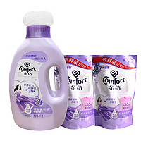 Comfort 金紡 柔順劑蠶絲蛋白純凈溫和衣物護理劑薰衣草1kg+替換裝400g*2袋