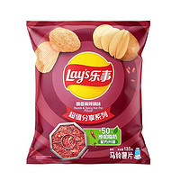 Lay's 樂事 馬鈴薯片 得克薩斯燒烤味135g*9+雙匯Q趣蘑菇風(fēng)味香腸火腿腸70g