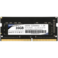 GLOWAY 光威 戰(zhàn)將系列 DDR4 3200MHz 筆記本內(nèi)存 普條 黑色 16GB