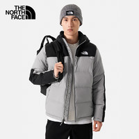 THE NORTH FACE 北面 羽絨服男戶外保暖防潑水鵝絨4U82 灰色/A91 L