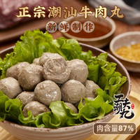 海霸王 工夫潮丸潮汕牛肉丸牛筋丸 3包牛肉丸+3包牛筋丸共 1.2kg