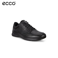 ecco 愛(ài)步 歐文系列 休閑皮鞋男鞋 黑色 42 51173451052