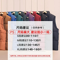 YAYA 鴨鴨羽絨服 女式羽絨馬甲寬松立領(lǐng)簡約冬季抗寒休閑百搭短款羽絨保暖背心女
