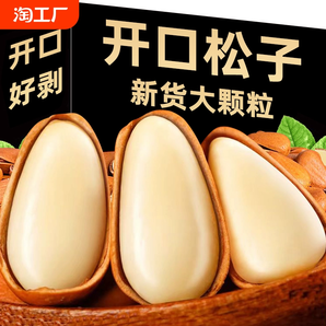 新貨東北松子500g堅果罐裝干果果仁特大顆粒手剝開口紅松孕婦零食