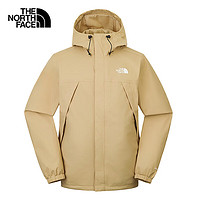 THE NORTH FACE 北面 沖鋒衣男山系黑武士戶外登山露營夾克單層外套 LK5/卡其色 3XL