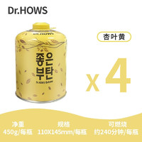 Dr.HOWS 戶外便攜式氣罐 高山氣450*4