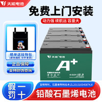 TIANNENG BATTERY 天能電池 天能適用小刀電動車電池 石墨烯電池 48V12A 4只裝