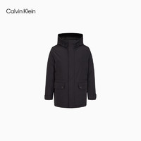 卡爾文·克萊恩 Calvin Klein Jeans秋冬男休閑大口袋白鴨絨工裝派克連帽羽絨服外套J313560 099-黑色 S