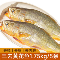 20點(diǎn)！黃小漁 三去黃花魚(yú) 1.75kg/5條 寧德大黃魚(yú)