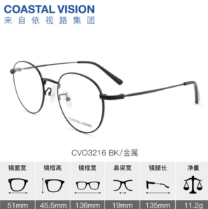 essilor 依視路 鉆晶膜御系列1.60折射率+贈鈦框 0-800度（可定制鏡片）