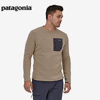 Patagonia 巴塔哥尼亞 男士速干透氣圓領(lǐng)R1保暖上衣抓絨衣套頭衫 Air Crew P/O 40235 ORTN