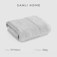 SANLI 三利 浴巾2024全棉家用純棉吸水  70*140cm 360g 霧灰