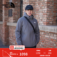 THE NORTH FACE 北面 單層沖鋒衣男防水防風(fēng)透氣外套24春季|7QOH 0UZ/灰色 M/170